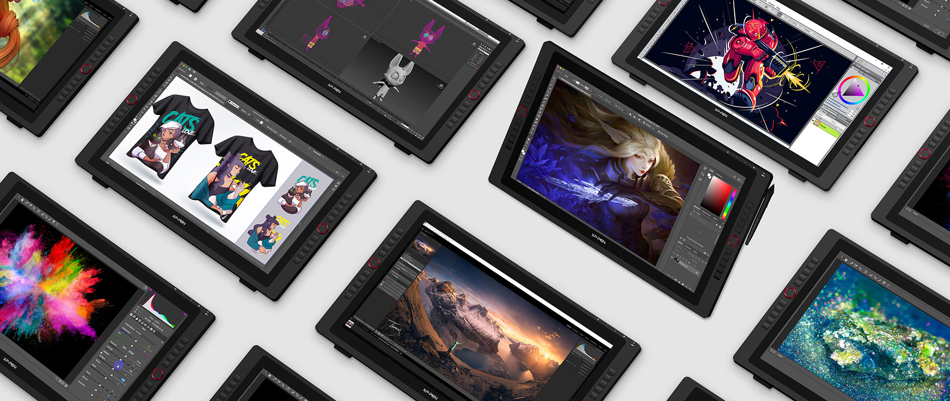 tableta digitalizadora XP-Pen Artist 24 Pro compatible con Windows , MAc OS y software de arte digital popular 