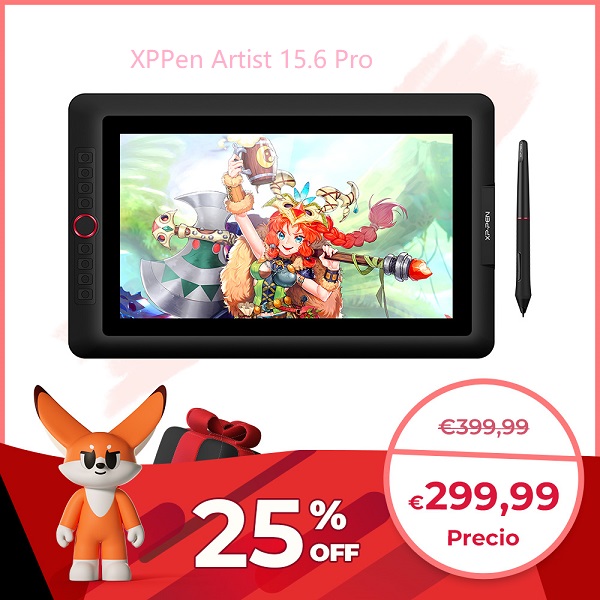 XPPen Artist 15.6 Pro pantalla gráfica black friday promoción 2022