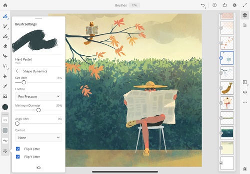 Adobe Fresco aplicación de dibujo digital