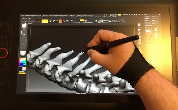 XP-Pen Artist 15.6 Pro tableta gráfica con pantalla para escultura 3D en Zbrush