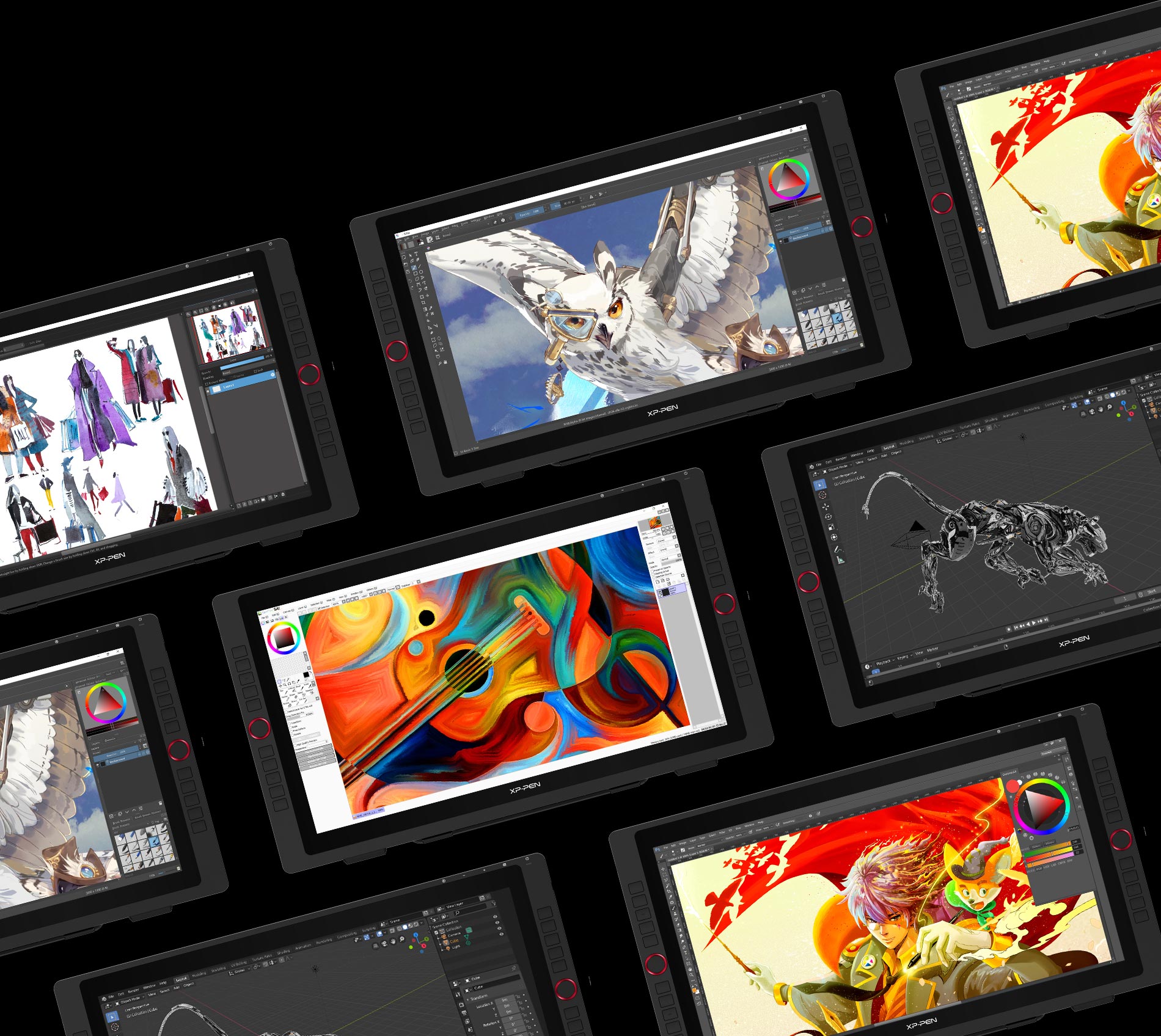 tableta digitalizadora XP-Pen Artist 22R Pro compatible con Windows , MAc OS y software de arte digital popular 