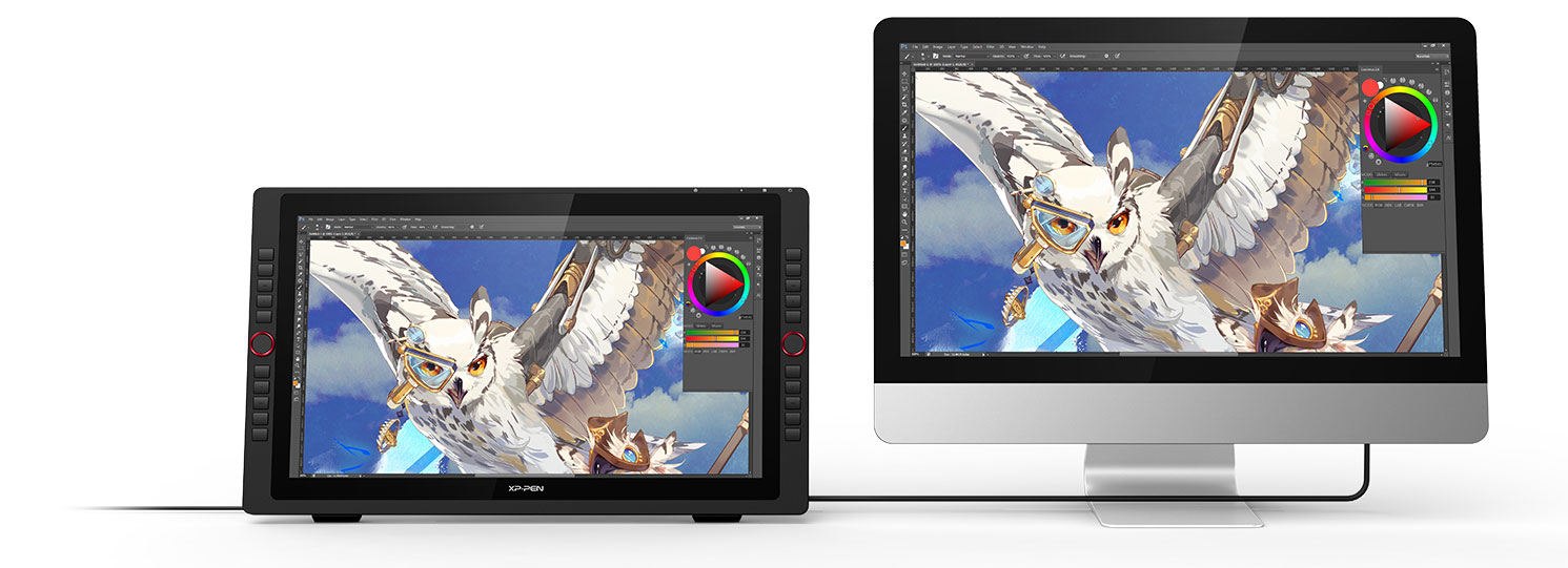tablet para dibujar profesional XP-Pen Artist 22R Pro admite una conexión de Type-c a Type-c 