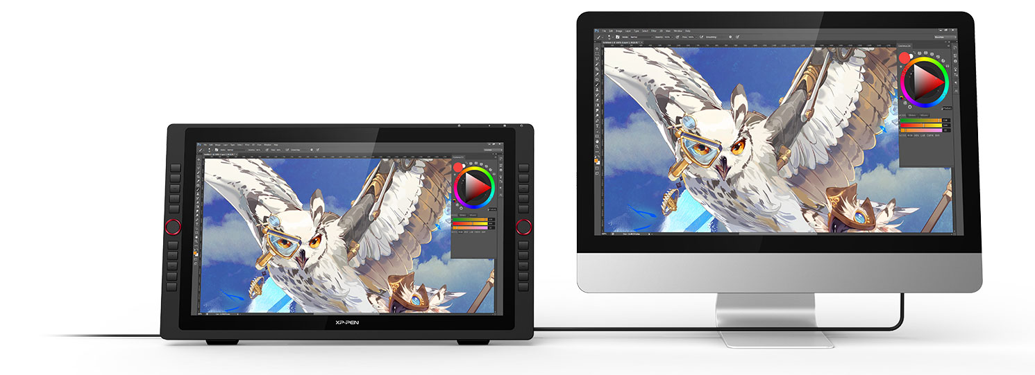 tablet para dibujar profesional XP-Pen Artist 22R Pro admite una conexión de Type-c a Type-c