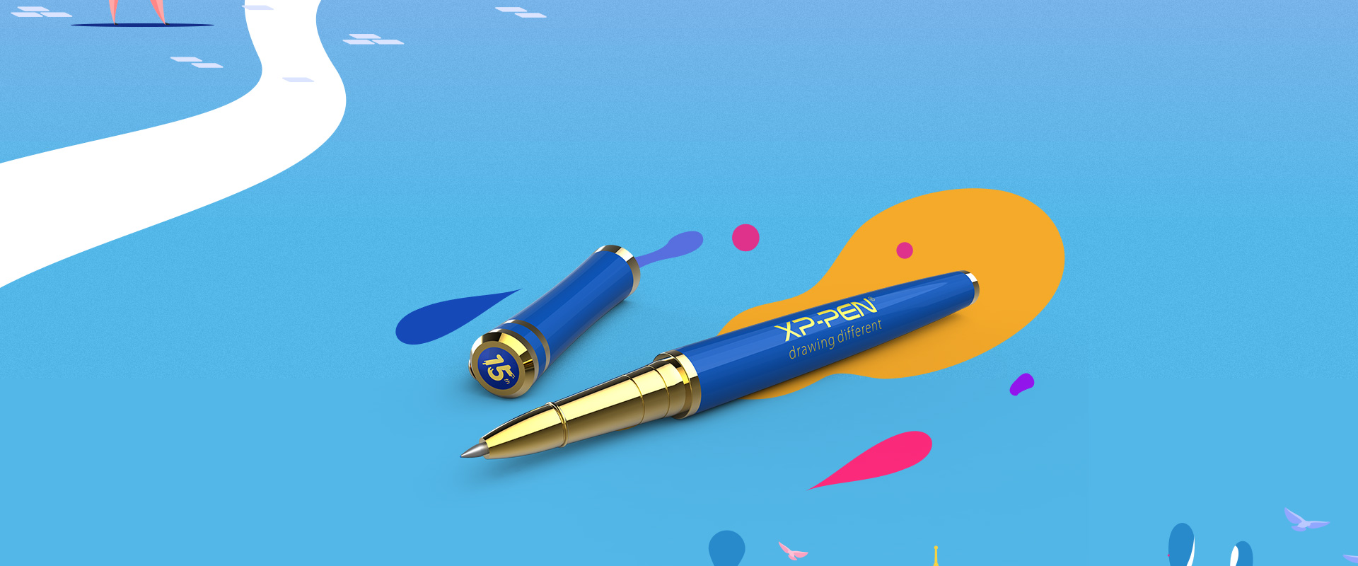 Revele su creatividad Con el elegante Bolígrafo XP-PEN Azul