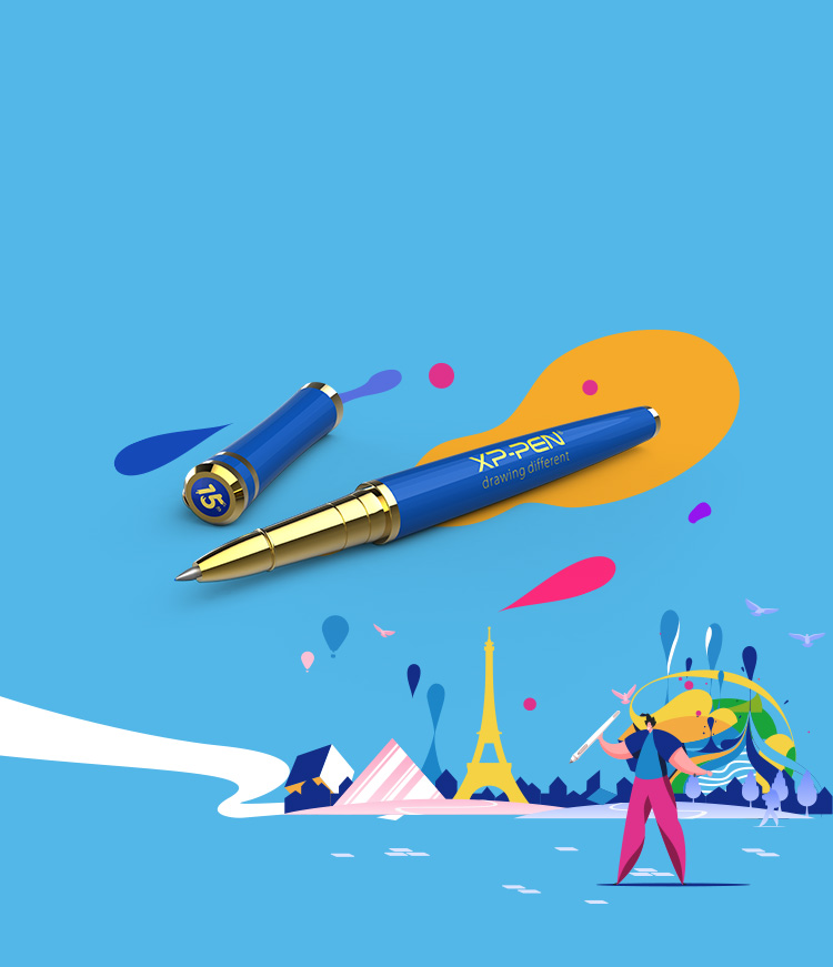 Revele su creatividad Con el elegante Bolígrafo XP-PEN Azul