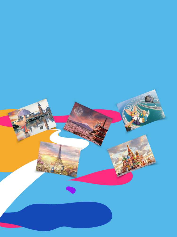 Conjunto de postales para Comparta sus recuerdos con Fenix