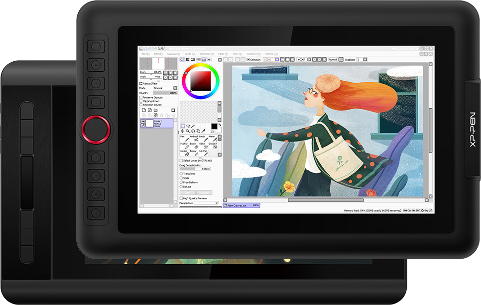 tableta digital XP-Pen Artist 12 Pro Con 8 teclas de atajo personalizables