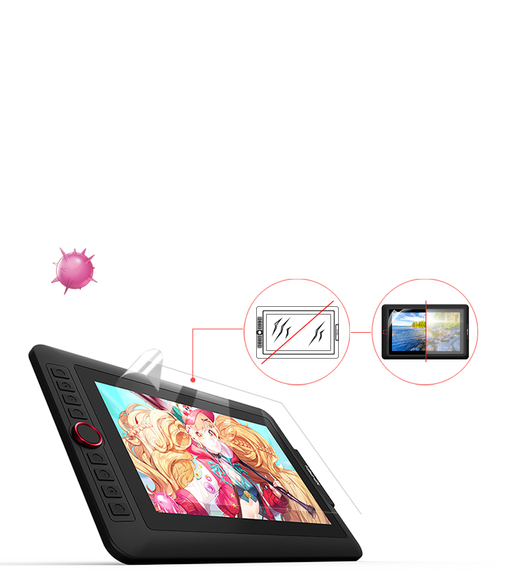 XP-Pen Artist 13.3 Pro Tableta gráfica con una película óptica antirreflejo