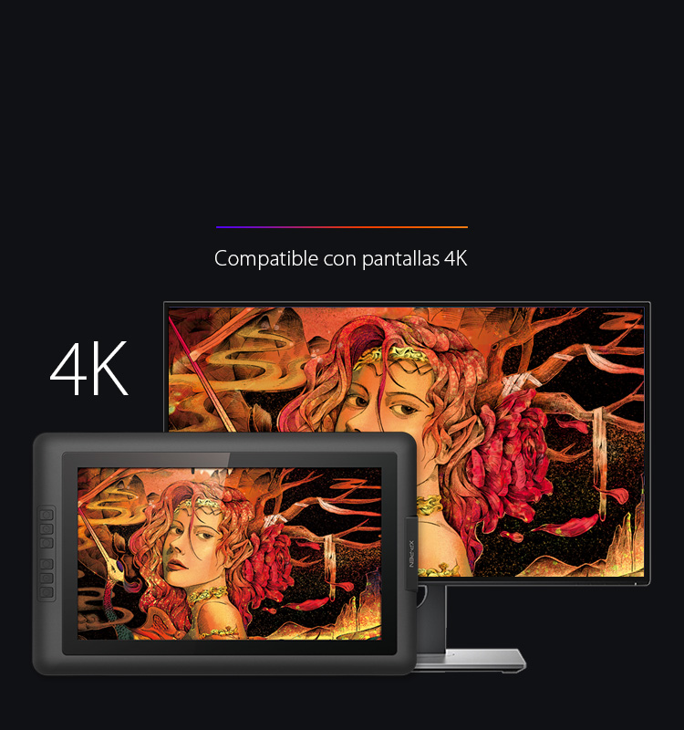 El controlador de XP-Pen Artist 15.6 soporte la pantalla 4k
