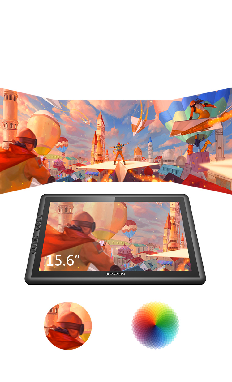 Artist 16 Pro 15.6 pulgadas pantalla resolución 1080P con 92% precisión Color Gamut