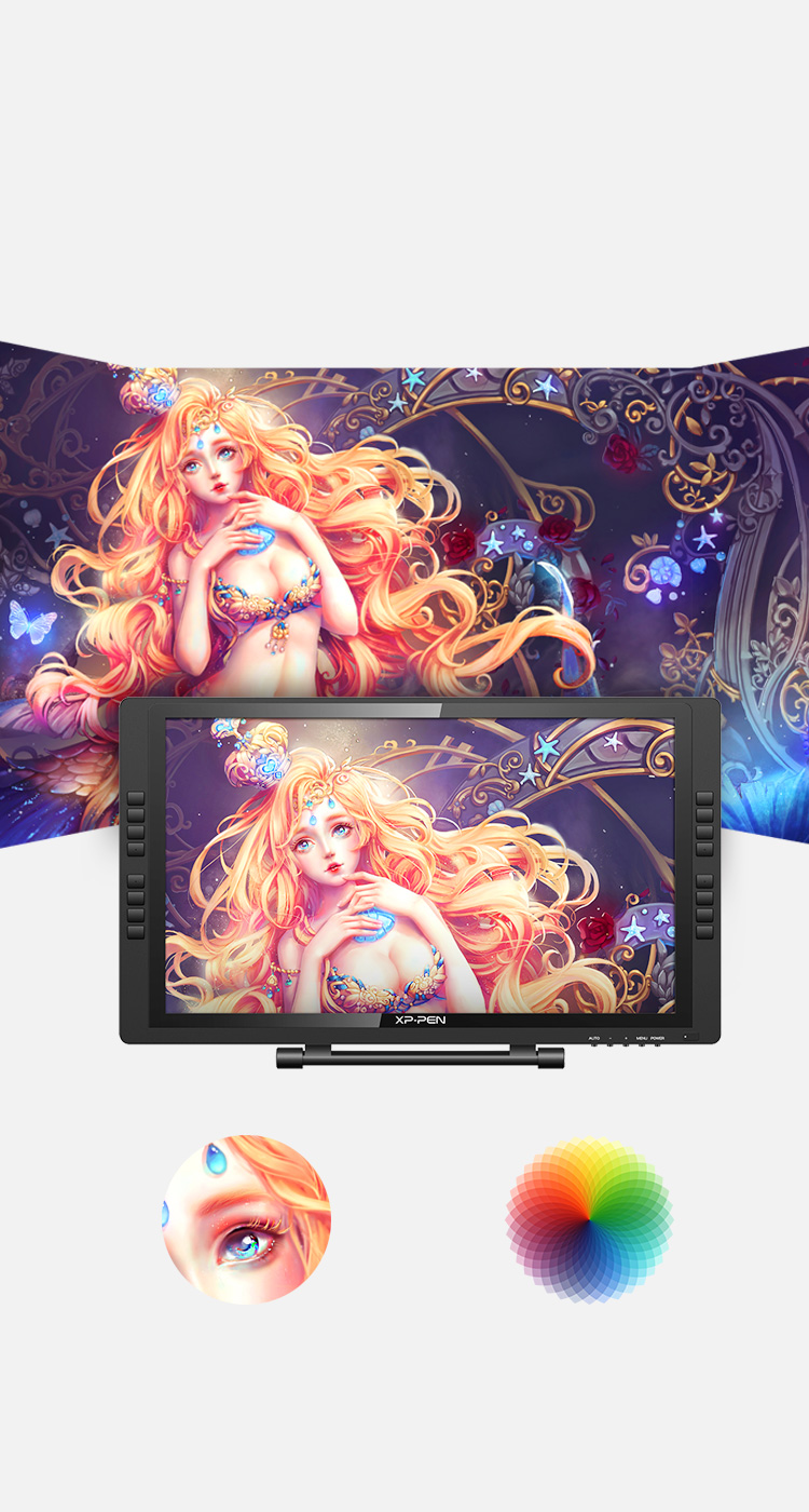 Artist 22E Pro 21.5 pulgadas pantalla resolución 1080P con 78% precisión Color Gamut
