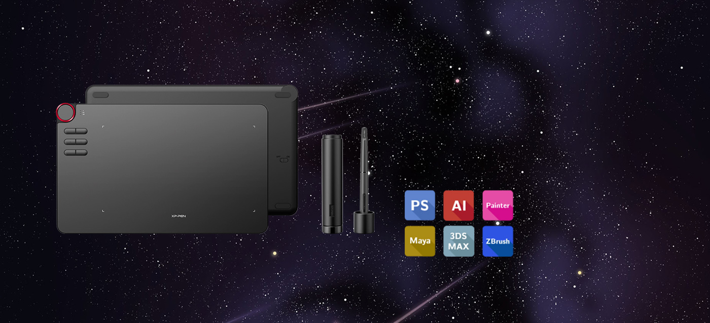 XP-Pen Deco 03 Tableta Compatible Windows y Mac OS y programas de dibujo photoshop y illustrator