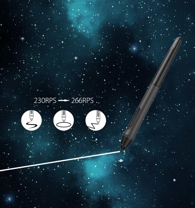 XP-Pen Deco 03 Tableta para Dibujar inalámbrica digital con Informe Rate 266 rps