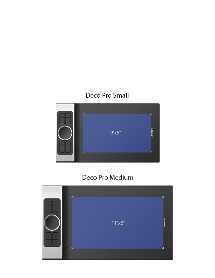 XP-Pen Deco Pro Tableta gráfica Con área activa de 9x5 Pulgadas y 11x6 Pulgadas