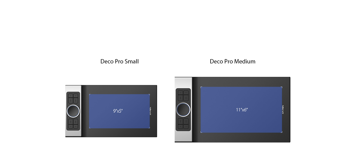 XP-Pen Deco Pro Tableta gráfica Con área activa de 9x5 Pulgadas y 11x6 Pulgadas