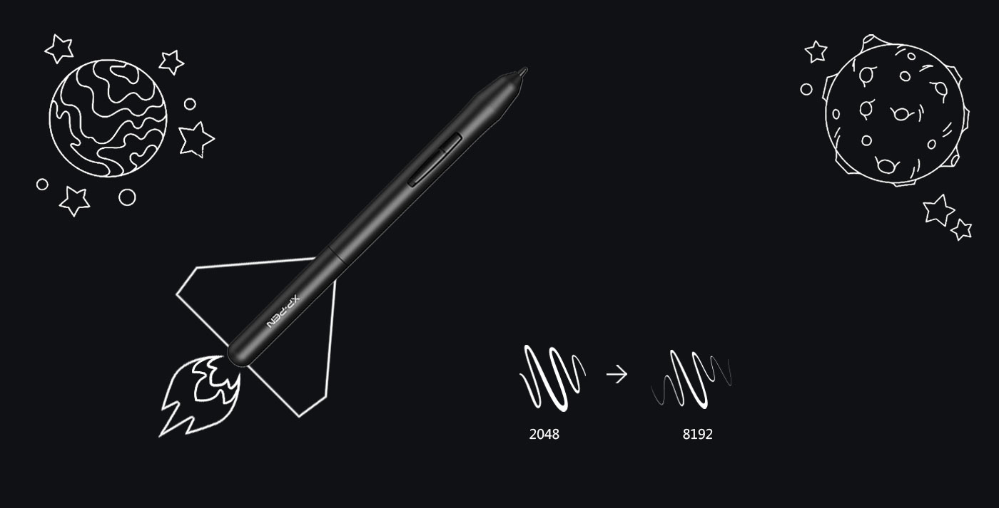 XP-Pen Star G640 Tableta de dibujo digital con 8192 niveles de presión