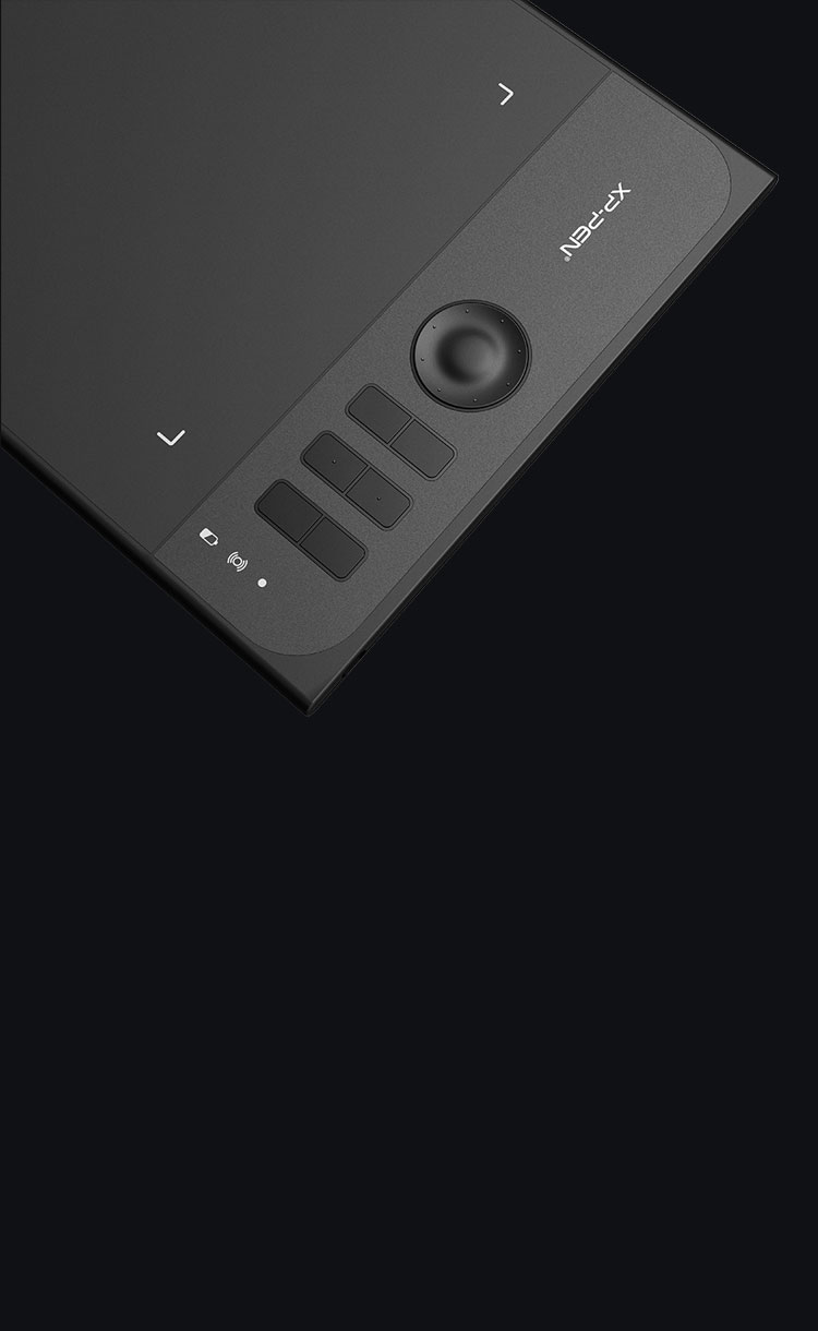 XP-Pen Star 06 Tableta cuenta con seis teclas de acceso directo sensibles al tacto y un dial
