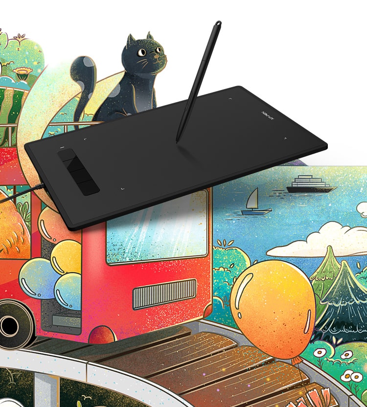 tableta gráfica XP-Pen Star G960 compatible con Windows , MAc OS y software de arte digital popular